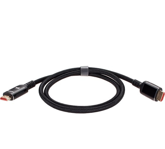 Кабель hdmi 19m/m ver 2.1 AOpen/Qust 8k 60hz оплетка 1m черный ACG859B-1.0