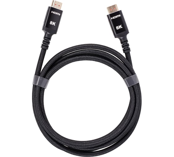 Кабель hdmi 19m/m ver 2.1 AOpen/Qust 8k 60hz оплетка 2m черный ACG859B-2.0