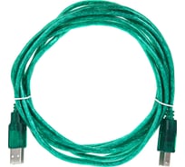 Соединительный кабель usb2.0 am/bm AOpen/Qust 3m прозрачная изоляция ACU201-3MTG