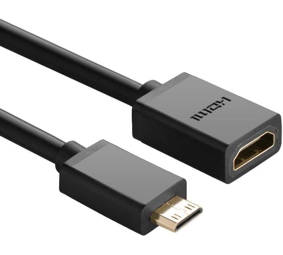 Кабель Ugreen (20137) mini hdmi male to hdmi female adapter, длина: 22 см, цвет: черный 20137_
