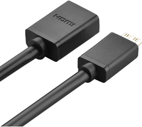 Кабель Ugreen (20137) mini hdmi male to hdmi female adapter, длина: 22 см, цвет: черный 20137_