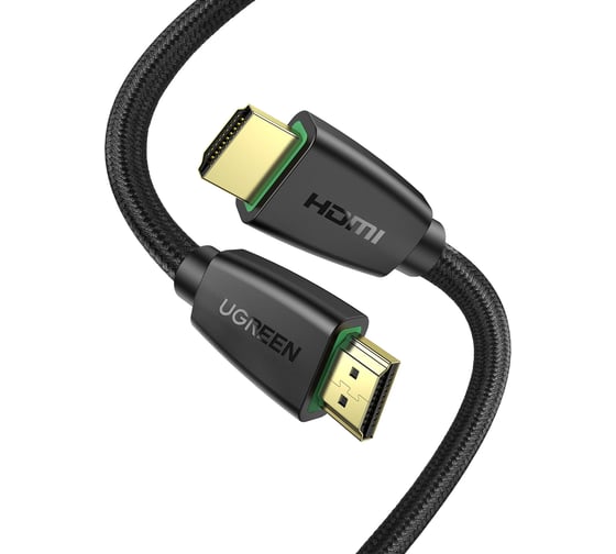 Кабель Ugreen hd118 hdmi male to male cable with braid, длина 3 м, цвет: черный 40411_