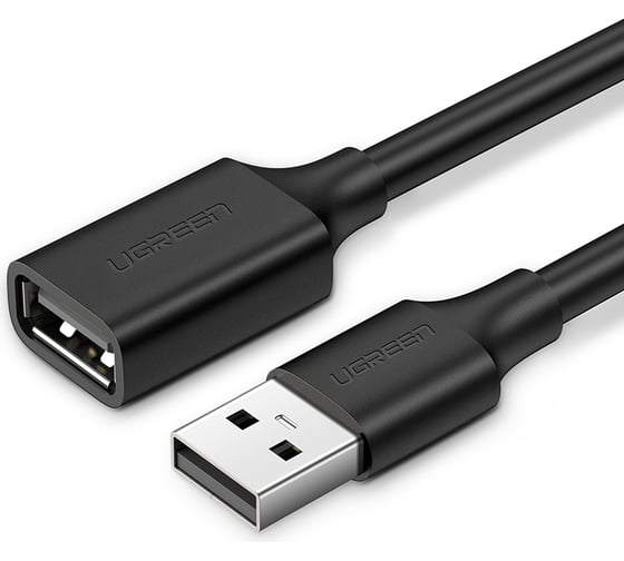 Кабель Ugreen us103 usb 2.0 a male to a female cable, длина 2 м. цвет: черный 10316_ 1