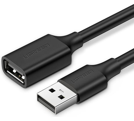 Кабель Ugreen us103 usb 2.0 a male to a female cable, длина 3 м. цвет: черный 10317_