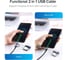 Кабель Ugreen us177 usb-a to micro usb + usb type-c cable, длина: 1 м. цвет: черный 30875_ 6