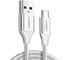 Кабель Ugreen us288 usb-a 2.0 to usb-c cable nickel plating aluminum braid, длина: 1,5м. цвет: серебристый 60132_ 2