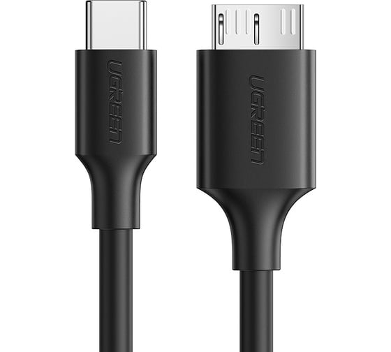 Кабель Ugreen us312 micro usb 3.0 to usb-c 3.1 3a, длина: 1 м. цвет: черный 20103_