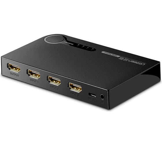 Переключатель Ugreen hdmi 3x1 switch, цвет: черный 40234_
