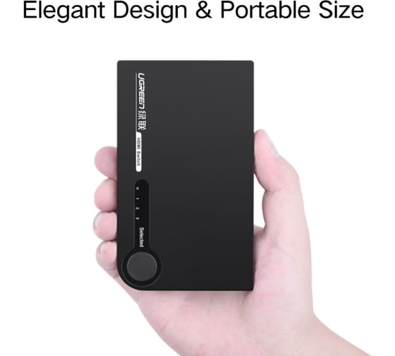 Переключатель Ugreen hdmi 3x1 switch, цвет: черный 40234_