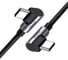 Кабель Ugreen угловой us323 angled usb-c cable aluminum case with braided, длина: 2м. цвет: черный 70531 1