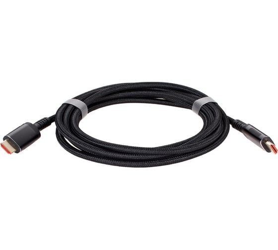 Кабель hdmi 19m/m ver 2.1 AOpen/Qust 8k 60hz оплетка 3m черный ACG859B-3.0
