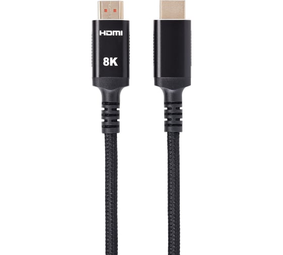 Кабель hdmi 19m/m ver 2.1 AOpen/Qust 8k 60hz оплетка 3m черный ACG859B-3.0