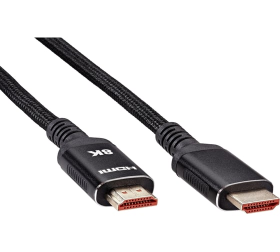 Кабель hdmi 19m/m ver 2.1 AOpen/Qust 8k 60hz оплетка 3m черный ACG859B-3.0