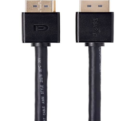 Соединительный кабель displayport - displayport 1.2v Telecom 4k 60hz 5m медь TCG715-5M