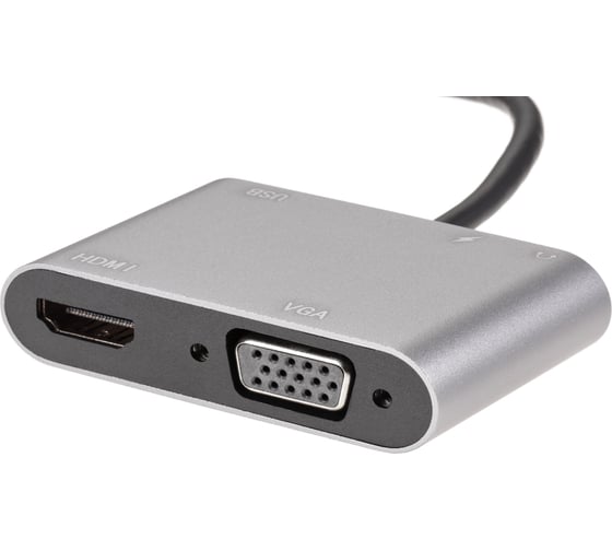 Адаптер AOpen/Qust usb type cm - vga hdmi 4k 30hz usb 3.0 pd audio ACU4511