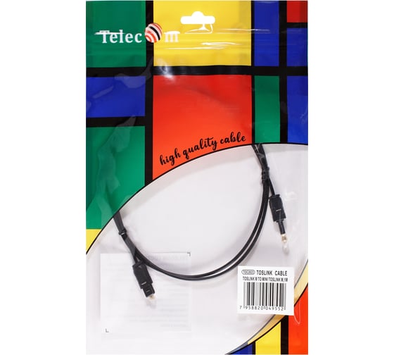 Оптический кабель Telecom toslink m - toslink minim 1m TOC2023-1M