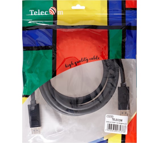 Соединительный кабель Telecom displayport - displayport 1.4v 8k 60hz 3m медь TCG755-3M