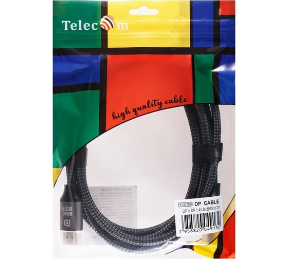 Соединительный кабель Telecom displayport - displayport 1.4v 8k 60hz 2m медь TCG750-2M 1