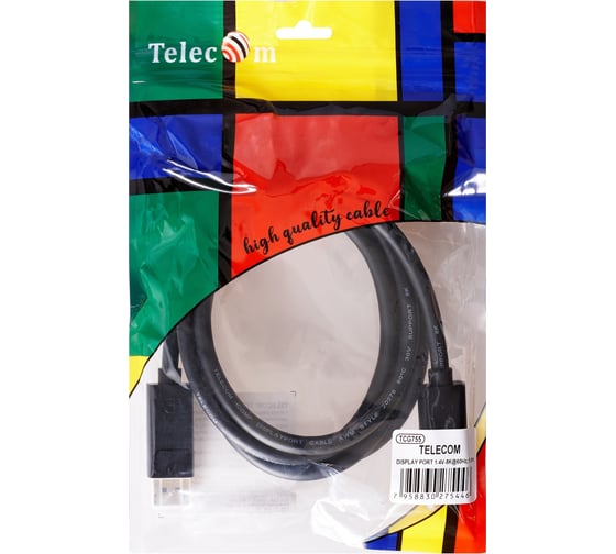 Соединительный кабель Telecom displayport - displayport 1.4v 8k 60hz 1.5m медь TCG755-1.5M