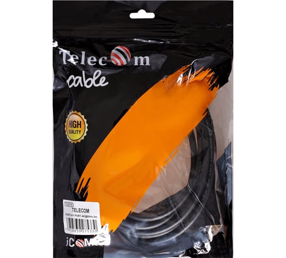 Соединительный кабель Telecom displayport - displayport 1.2v 4k 60hz 3m медь TCG715-3M
