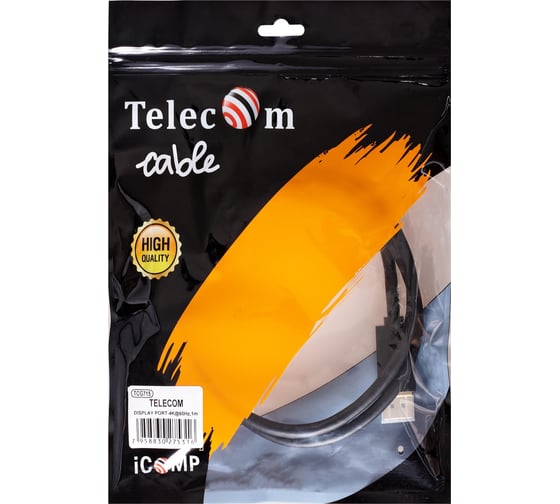 Соединительный кабель Telecom displayport - displayport 1.2v 4k 60hz 1m медь TCG715-1M