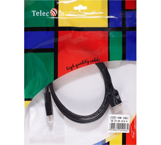 Кабель Telecom hdmi 19m/m ver 2.1 8k 60hz 1m медь TCG255-1M
