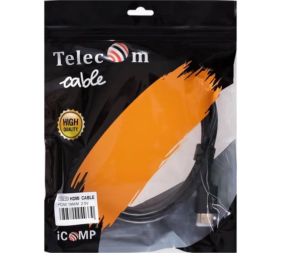 Кабель Telecom hdmi 19m - hdmi 19m ver 2.0 3d/ethernet 3m медь TCG215-3M 1