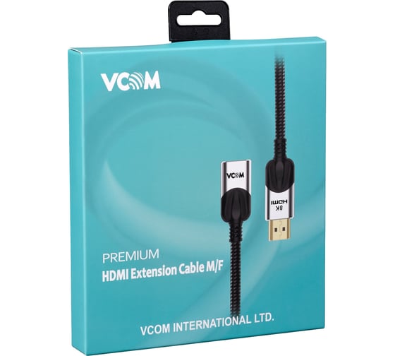 Удлинительный кабель VCOM hdmi 2.1v, 8k, 60hz, 1m, медь CG516M-1.0