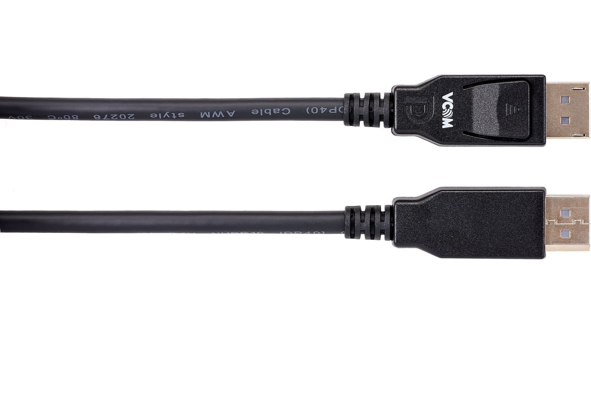 Соединительный кабель VCOM displayport v2.1, 40gbps, 8k, 60hz, 1.5m ...
