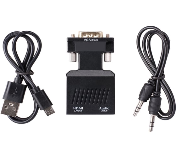 Переходник VCOM vga m и audio и micro usb - hdmi f 1080 60hz CA337A