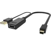 Кабель-переходник VCOM hdmi f и usb - mini displayport m 0.15m, 4k, 30hz cg497-0.15 CG497-0.15M