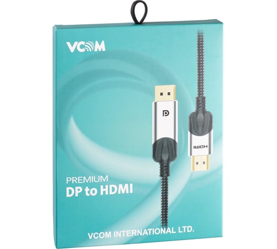 Кабель-переходник VCOM displayport m - hdmi m 4k 60hz 1.8m CG608M-1.8M
