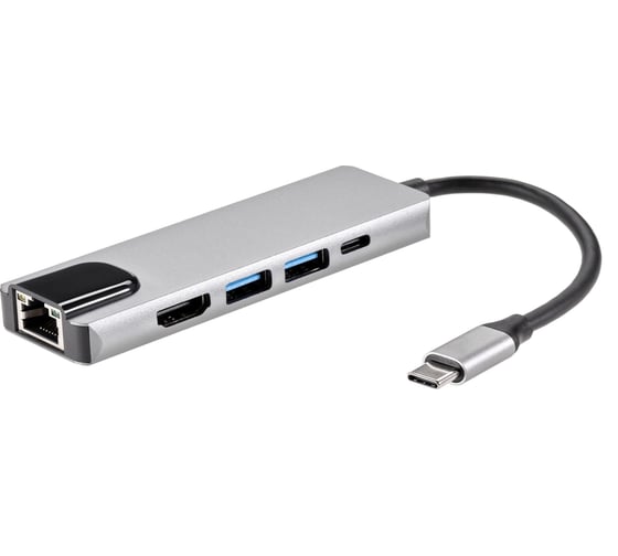 Адаптер AOpen/Qust usb 3.1 type cm - hdmi a(m) 4k 30hz rj45 2 usb 3.0 pd iopen ACU435M