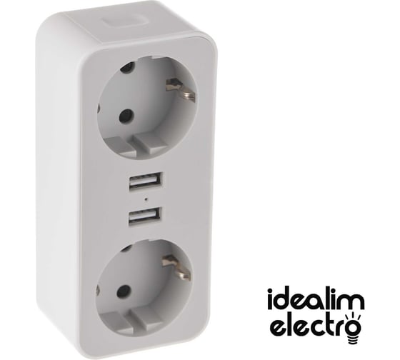 Двойник idealim Adapter-2r-2usb-white