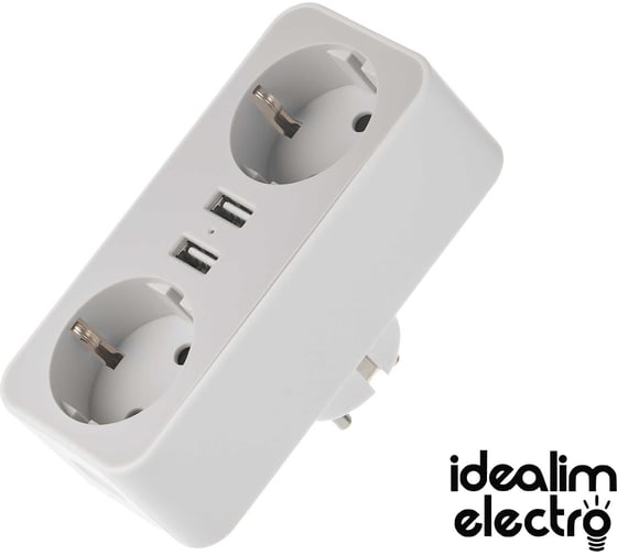 Двойник idealim Adapter-2r-2usb-white