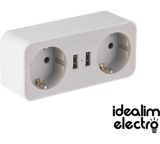 Двойник idealim Adapter-2r-2usb-white