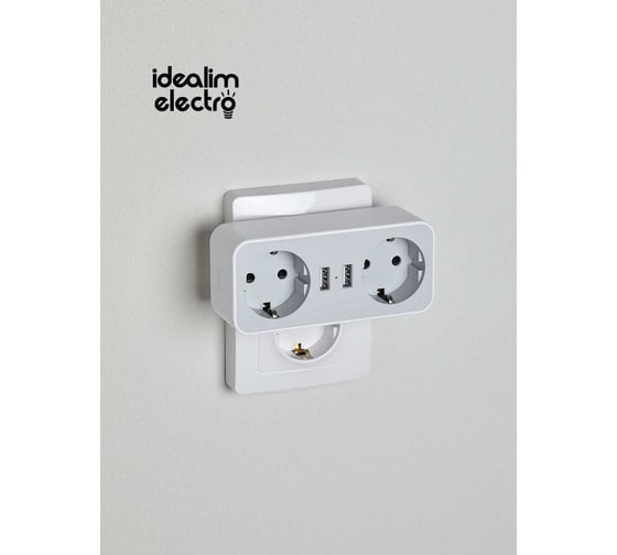 Двойник idealim Adapter-2r-2usb-white