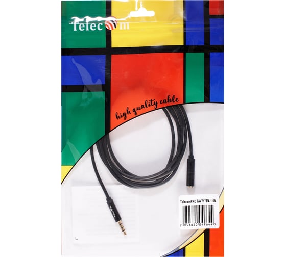 Удлинительный кабель Telecom 3.5 jack m - 3.5 jack f 1.5m TAV7179M-1.5M