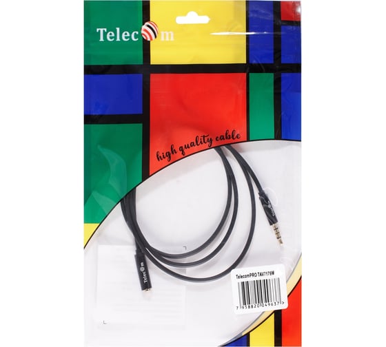 Удлинительный кабель Telecom 3.5 jack m - 3.5 jack f 0.5m TAV7179M-0.5M