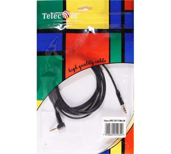 Соединительный кабель Telecom угловой 3.5 jack m - 3.5 jack m 2m TAV7175MA-2M