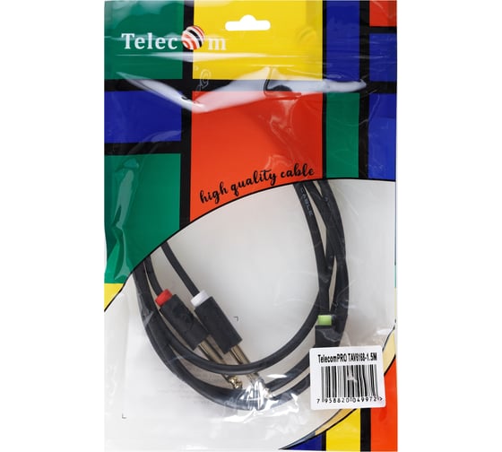 Кабель-адаптер Telecom 3.5 st m/2x6.35 st m 1.5m TAV6168-1.5M