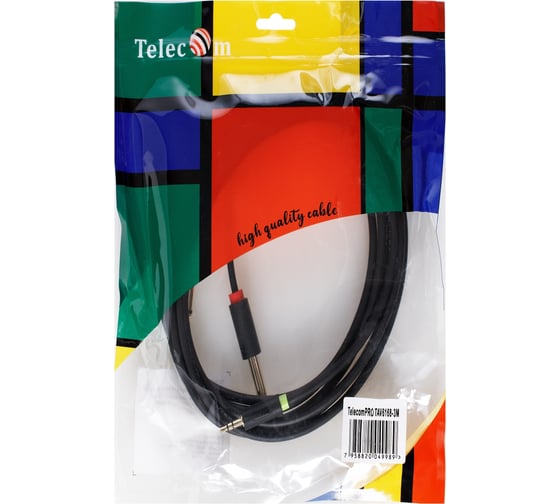Кабель-адаптер Telecom 3.5 st m/2x6.35 st m 3m TAV6168-3M