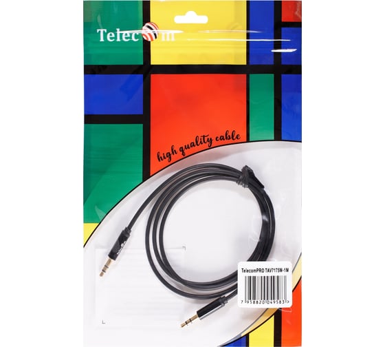 Соединительный кабель Telecom 3.5 jack m - 3.5 jack m 1m TAV7175M-1M