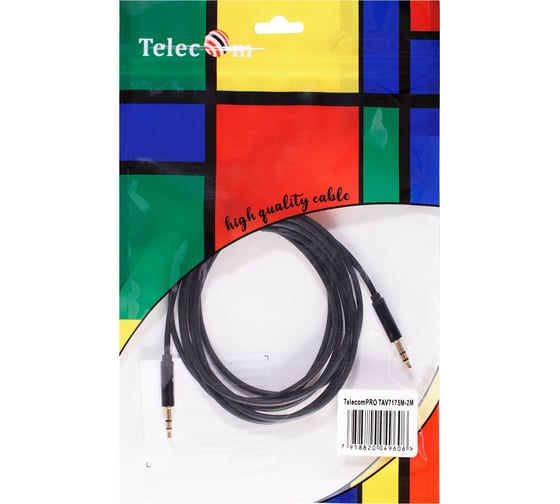 Соединительный кабель Telecom 3.5 jack m - 3.5 jack m 2m TAV7175M-2M
