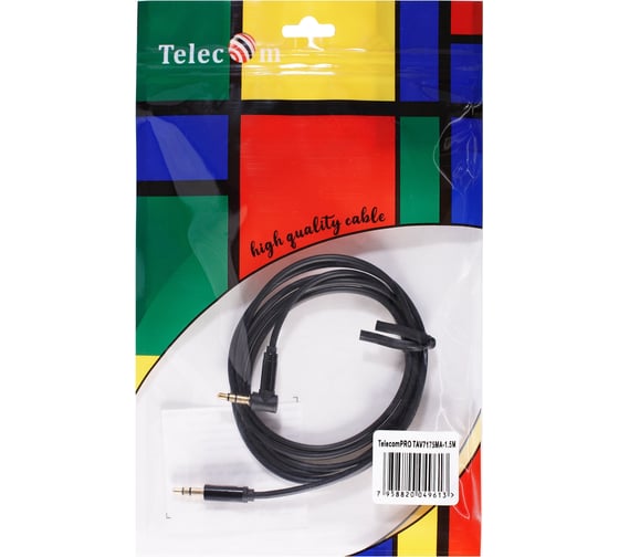 Соединительный кабель Telecom угловой 3.5 jack m - 3.5 jack m 1.5m TAV7175MA-1.5M