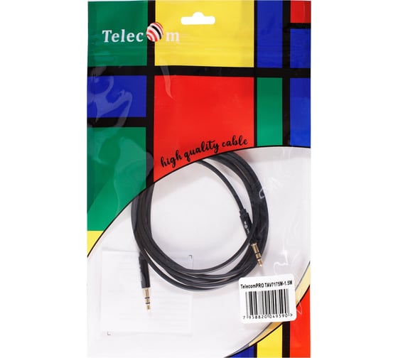 Соединительный кабель Telecom 3.5 jack m - 3.5 jack m 1.5m TAV7175M-1.5M