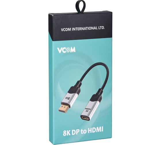 Адаптер VCOM displayport m - hdmi f 8k 60hz 0.15m CG6218M-0.15