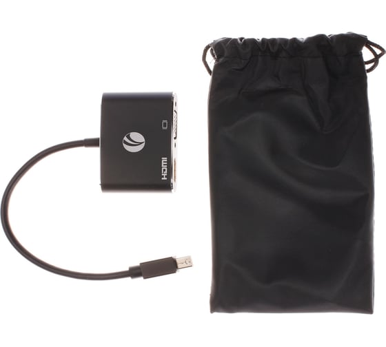 Кабель-переходник VCOM mini displayport m - hdmi f и vga f 4k 30hz allum shell 0.15m CG646M-0.15