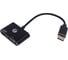 Кабель-переходник VCOM displayport m - hdmi f и vga f 4k 30hz allum shell 0.15m CG640M-0.15 2