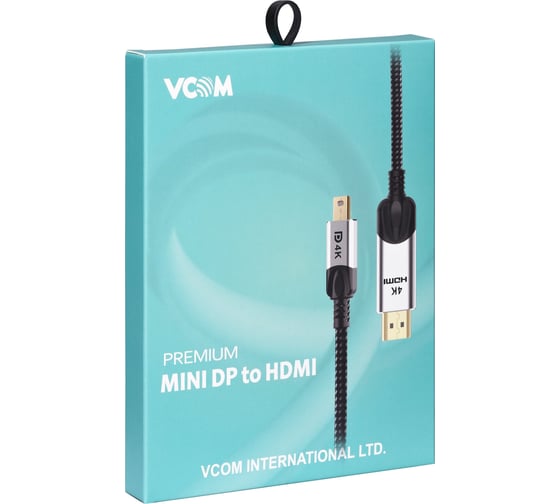 Кабель-переходник VCOM mini displayport m - hdmi m 4k 60hz 1.8m m CG615M-1.8